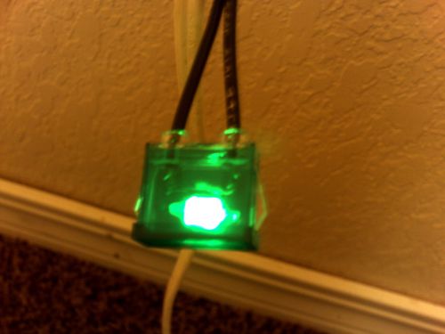 LOT OF 10 - Green Neon Panel Indicator Lamp, with Phosphor-Coated NE-2 Type Bulb