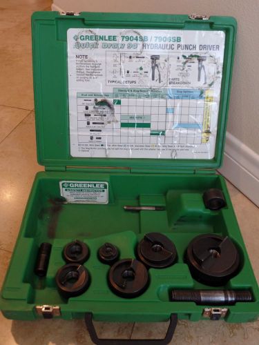 Greenlee Hydraulic 90 Knockout Set/Kit Die/Punch/Hole 1/2&#034;,3/4,1,1-1/4,1-1/2,2&#034;