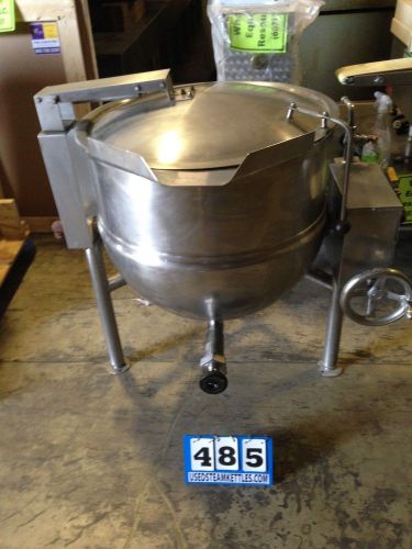 Groen dlt-40 direct steam kettle 2&#034; tdo valve e-z lift power-aid s/s cover for sale
