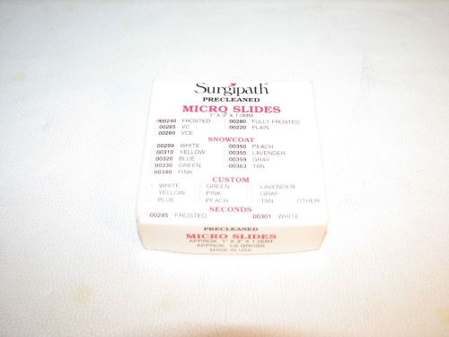 Surgipath Precleaned Micro Slides 1&#034;x3&#034;x1.0MM Frosted