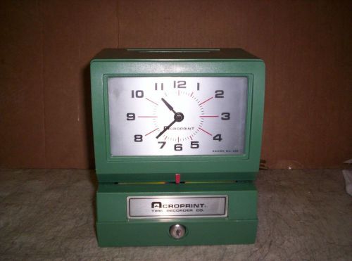 Acroprint 150NR4 Time Clock without Key Guaranteed Working