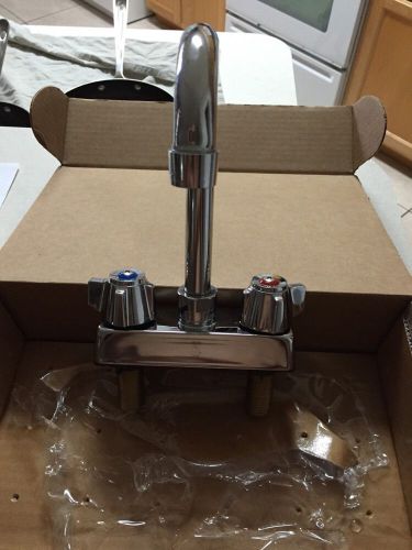 Faucet 6&#034; upc commercial deck mount w/3-1/2&#034; gooseneck spout drop-in sink faucet for sale
