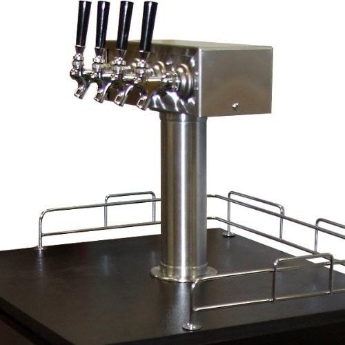 Stainless steel draft beer commercial t-tower- 4 tap faucet - glycol ready! for sale