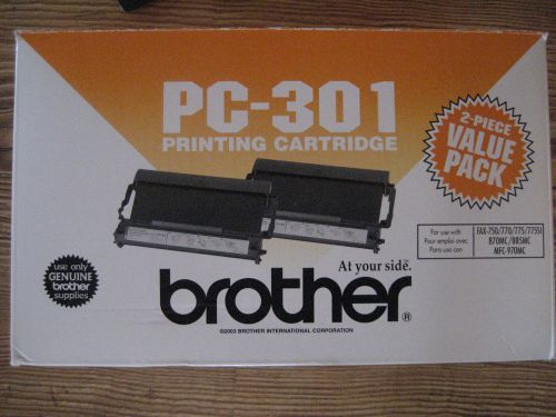 BROTHER PC-301 pc 301 Fax Printing Cartridge 2 PACK MIP /  b1