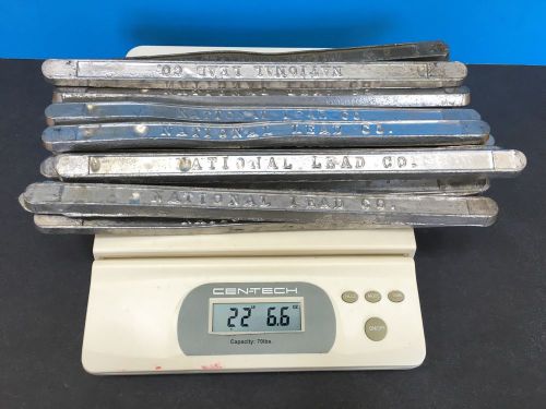 22 LBS VINTAGE TIN / LEAD BARS STAMPED  33CE  RELOADING CASTING SINKERS MELTING
