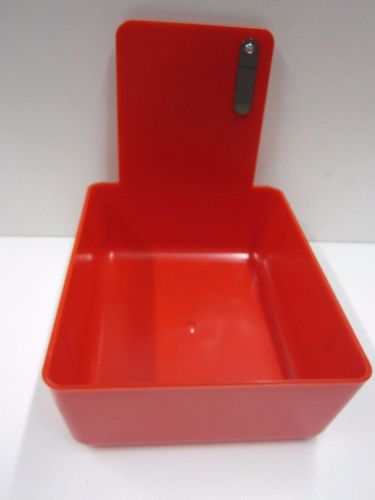 Dental Lab Working Case Plastic Pan Tray With Clip Holder- Red 12