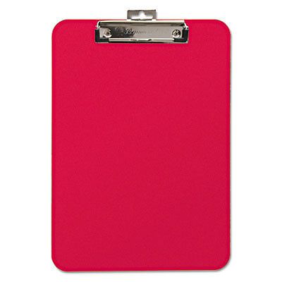 Unbreakable Recycled Clipboard, 1/4&#034; Capacity, 8 1/2 x 11, Red, Sold as 1 Each