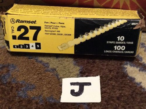 NEW RAMSET 4RS27 BOX (100) POWDER ACTUATED  .27 YELLOW POWER LOAD STRIP 9274838