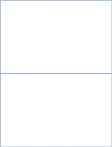 200 Shipping Labels White Blank Half Page Self Adhesive for Laser Inkjet Prin...
