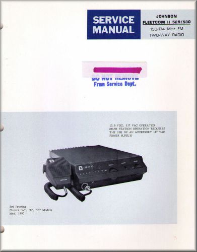 Johnson Service Manual FLEETCOM II 529/530 150-174 MHz