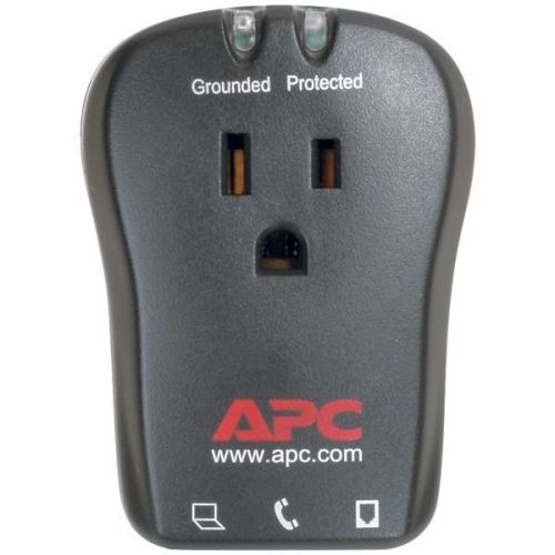APC P1T Surge Protector 1-Outlet Travel w/Telephone Protection