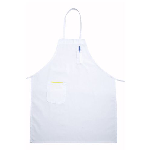 Winco ba-pwh, 31x26 full-length white bib apron with pockets for sale