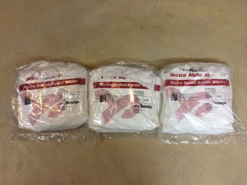 6 BAGS (3X100) 300 WIPERS NEW ITW TEXWIPE TX 1010 VECTRA ALPHA 10 VECTRA SEALED