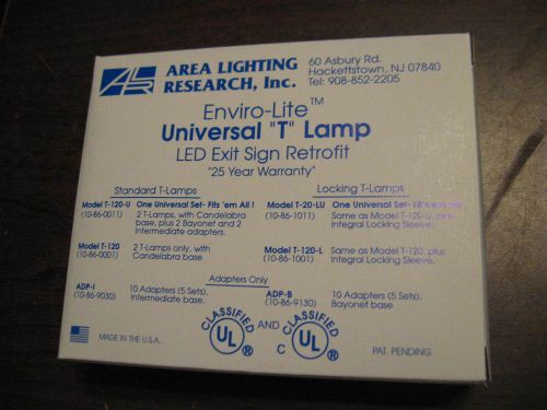 Area Lighting Enviro-Lite Universal T Lamp LED Exit Sign T-120-U Retrofit Kit