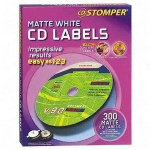 Avery 98122 Labels for use with CD Stomper CD/DVD Labeling System, White Matte,