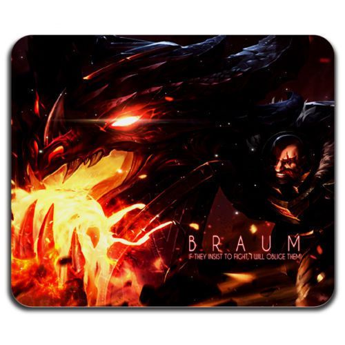 New Braum Dragonslayer Mouse Pad Mats Mousepad Hot Gift
