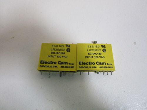 Lot of 2 electro cam input module ec-iac120 *used* for sale