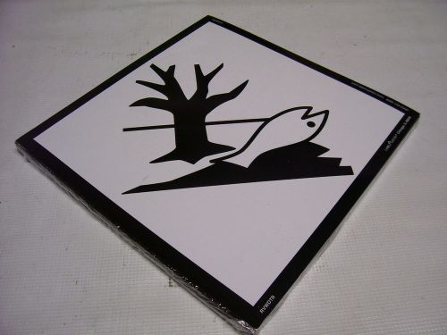 50 LOT Environmentally Hazardous Placard Plastic Sign Environmental Hazard 10.75