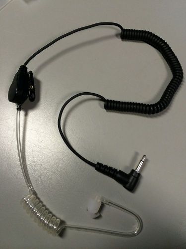 3.5mm fbi style clear tube listen only headset with 6 mushroom tips for sale