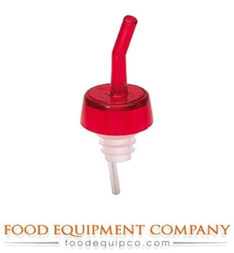 Tablecraft 1806 Free Flow Whiskey Pourer red spout red collar  - Case of 144