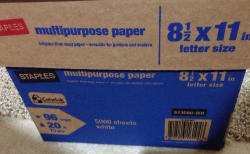 Staples Multipurpose Copier/ Printer Paper, Letter, 8.5 X 11 Inch, 96 Bright