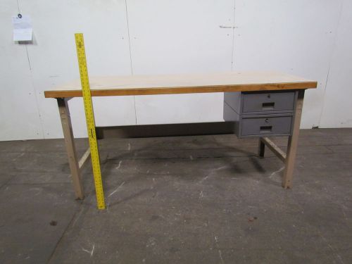 Industrial Workbench 1-3/4x30x72 Composit Top w/Laminate Cover 2 Drawer Lot of 4