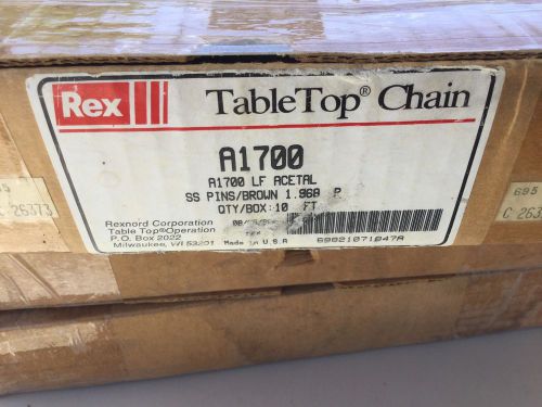 Rex a1700 lf ss pins/brown acetal  tabletop chain ( 10 ft ) for sale