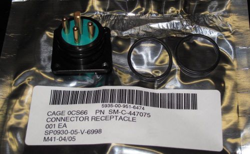 Mil-spec power connector receptacle sm-c-447075 5935-00-951-6474 smb662182 gc075 for sale