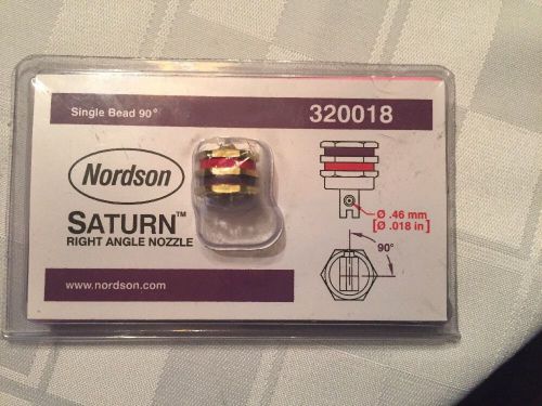 One Nordson Saturn  Right Angle Nozzle Single Bead 90°. Part Number 320018