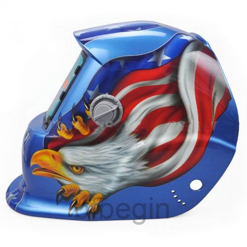 Pro solar auto darkening welding helmet arc tig mig mask grinding welder blue for sale