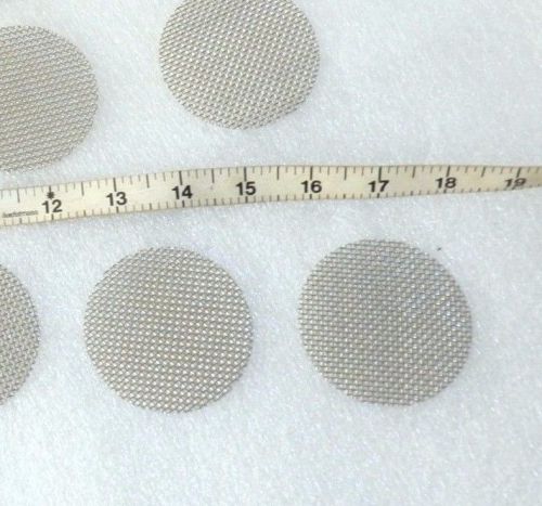 Micro screen mesh filters 5  each  2.5&#034; dia. x 0.020&#034;  stainless steel #14 mesh for sale