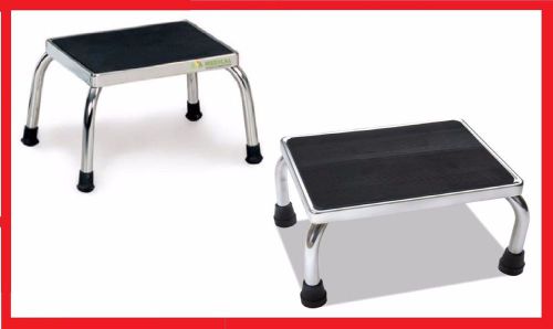 Eva medical foot step stool w/ non skid rubber platform chrome frame fully assem for sale