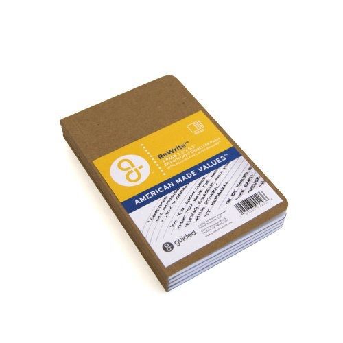 Guided Products ReWrite Memo Ruled Recycled Pocket Notebook, 48 Pages, 4 Pack