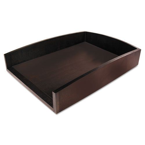 Eco-friendly bamboo curves letter tray, letter, espresso brown for sale