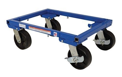 Vestil ATD-1622-6 Steel Adjustable Tote Dolly with 6&#034; Casters, 3000 lbs