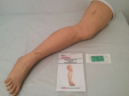 NASCO LIFEFORM PRACTICE SUTURE LEG MODEL # LF01034 EMT MEDICAL NURSING-USED