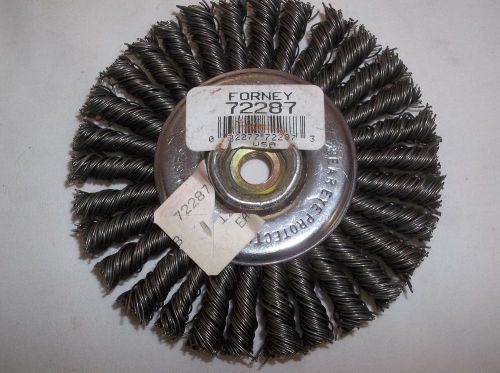 NOS Forney Industries 72287 Twisted Knotted 4&#034; Diameter Wire Wheel 3/8&#034;-16 Arbor