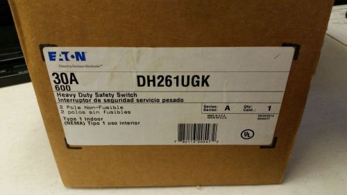 Eaton c-h-30 amp-600 volt 2p nf heavy duty disconnect dh261ugk-new in box for sale