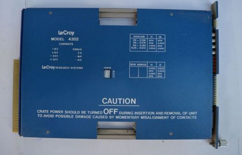 LeCroy Model 4302 Memory CAMAC Dual Port Memory