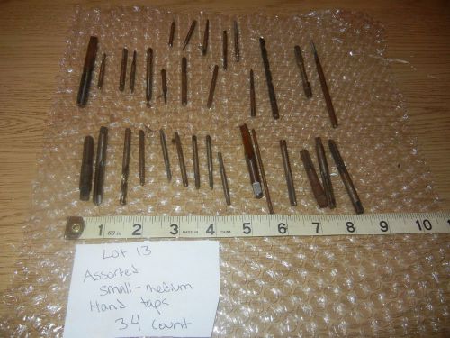 Lot of assorted 34 total taps 4 flute tap lot #13 large minor rust for sale