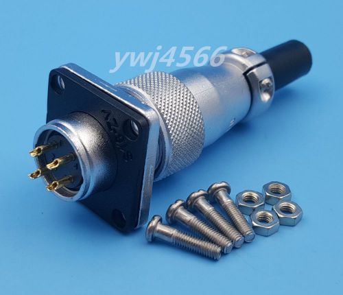 1pcs ws16-4pin metal aviation panel mounting connectors with plastic hose for sale