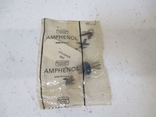 LOT OF 2 AMPHENOL 9714S-2P CONNECTOR *NEW IN A FACTORY BAG*