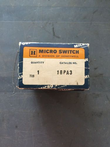 HONEYWELL 18PA3 MICRO SWITCH LIMIT SWITCH *NOS* *NEW IN BOX*