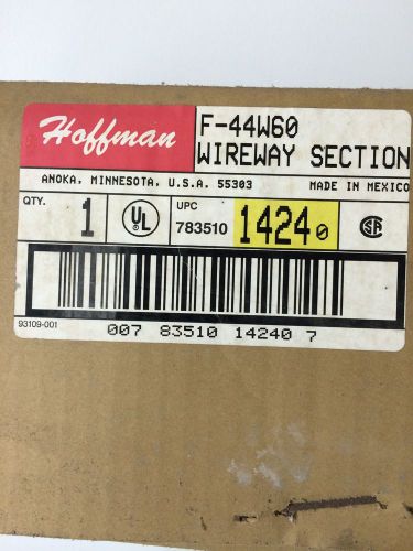 Hoffman F-44W60SS Stainless Steel Straight Section Wireway 4&#034;x4&#034;x60&#034; NEW IN BOX!