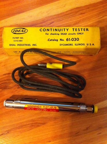 Vtg Ideal Continuity Tester Cat. No 61-030