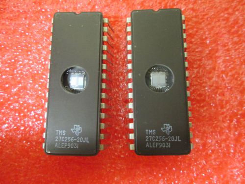 10  PSC  27C256  TMS  27C256 - 20JL  UV EPROM  32K x  8   Vintage  IC