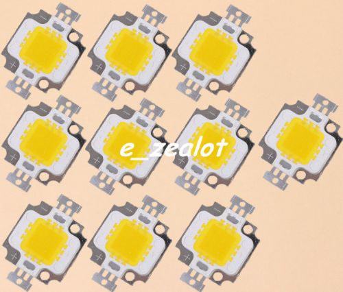10PCS 10W Warm White High Power LED 3000-3500K 850-900LM SMD Aluminum Substrate