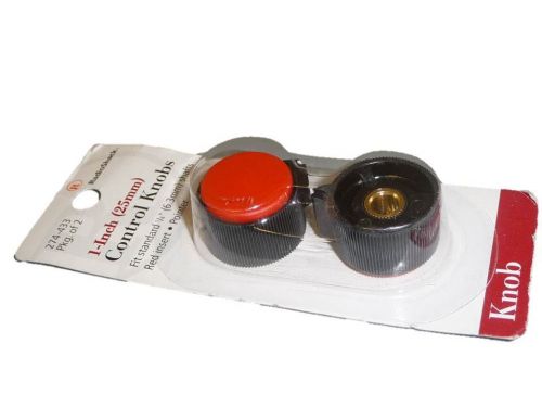 1&#034; Red Insert Control Knobs - Fits standard 1/4&#034; Shafts
