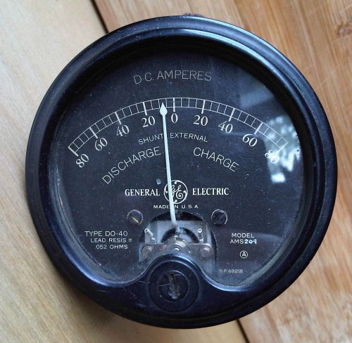 Vintage GE DC Amperes Steampunk Gauge