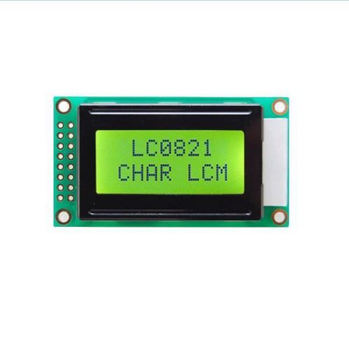 802 0802 8X2 8*2 Yellow Green Character LCD Module Display LCM White Backlight
